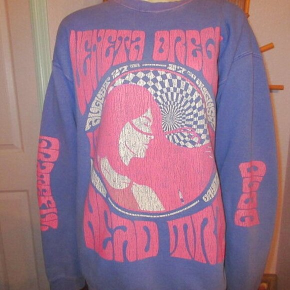 Grateful Dead Head Sweatshirt Size M Psychedelic Groovy Grunge Urban Outfitters - Picture 2 of 12